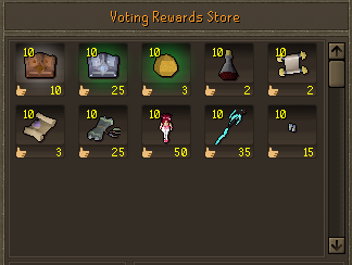 Vote Shop — Updated Stock