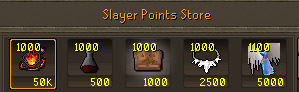 Slayer Points Shop — Executioner's Zeal